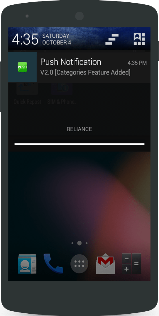 Android Push notification + Web panel