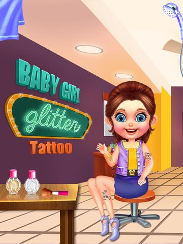 Baby Girl Glitter Tattoo