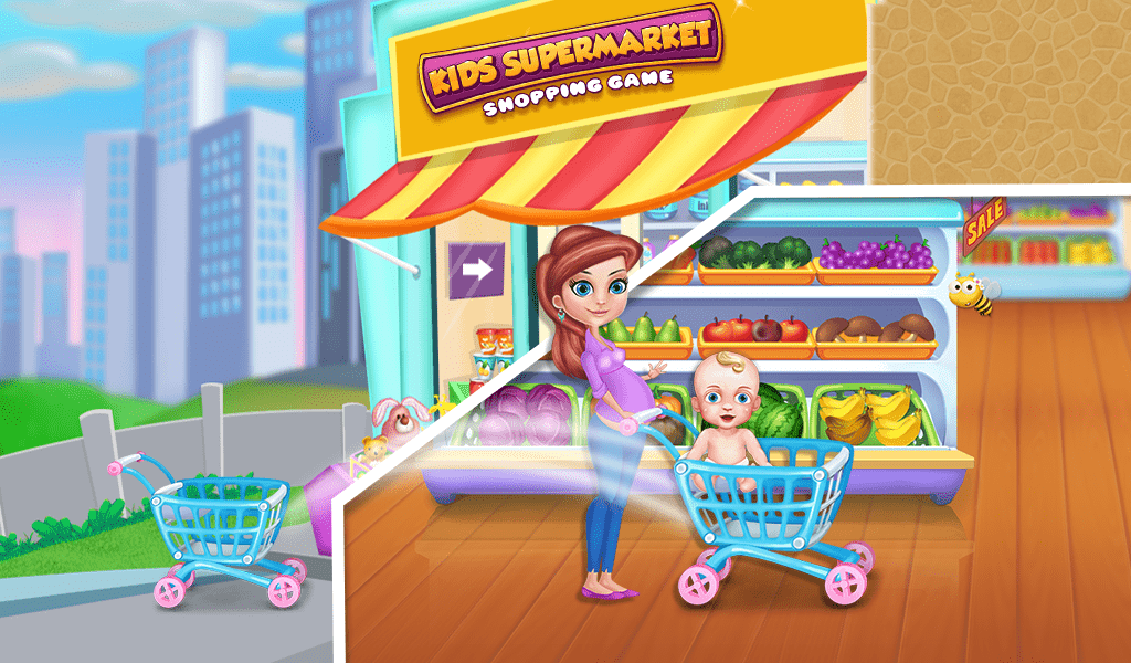 Kids Supermarket Shopping Game