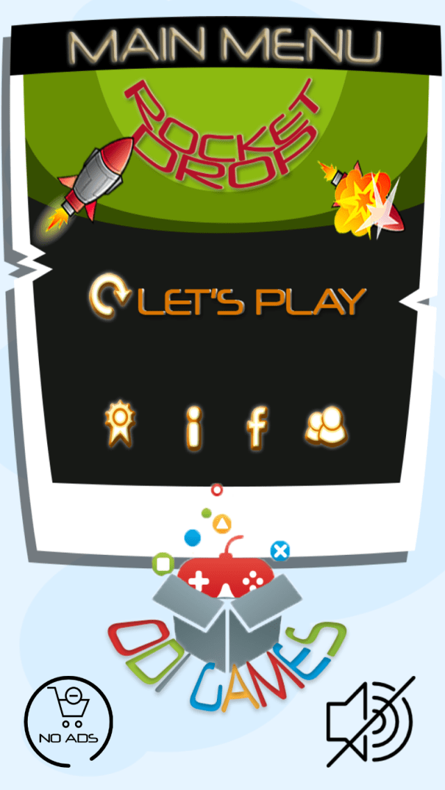 Rocket Drop iOS - iAP + ADMOB + Leaderboards